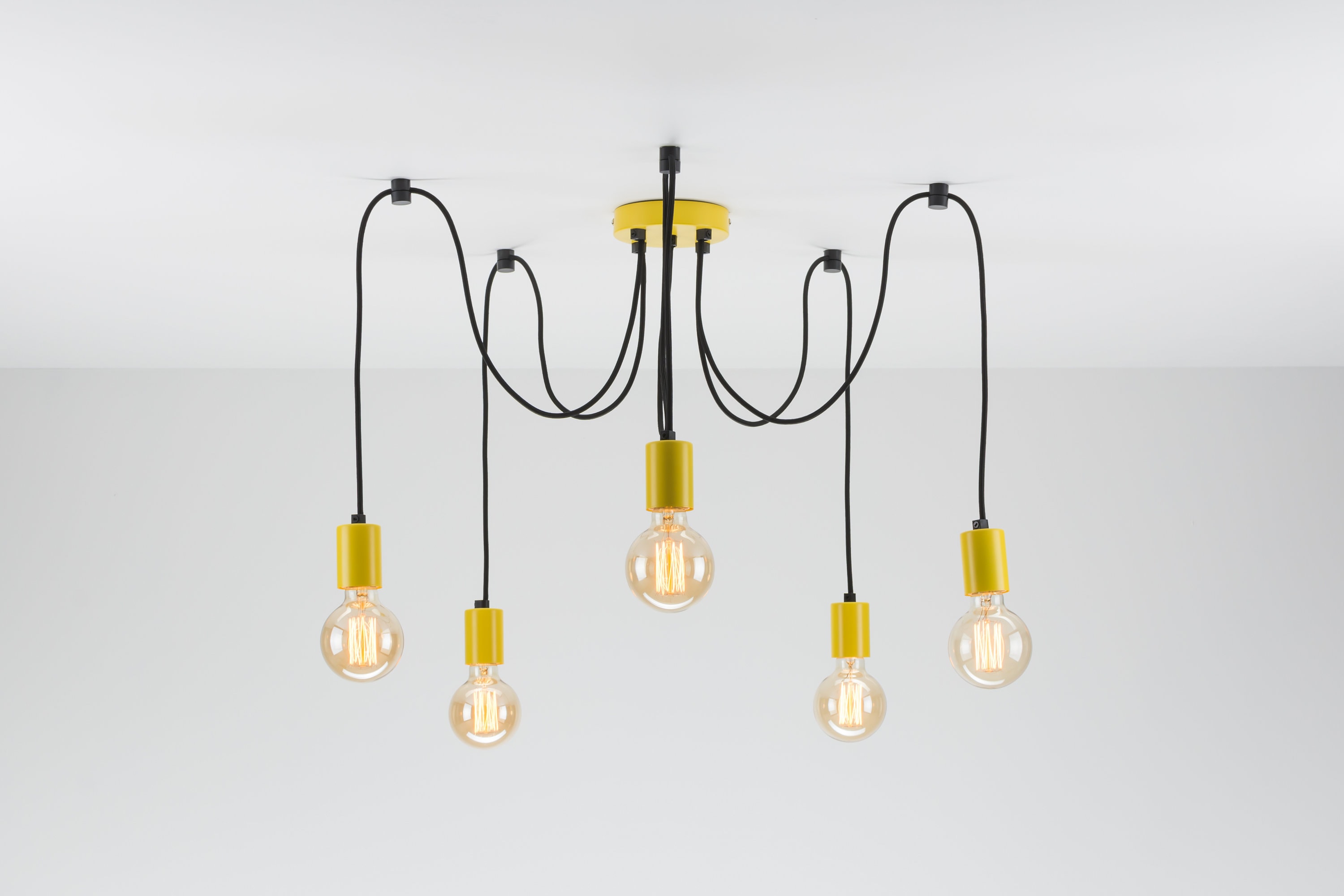 Elvin lámpara colgante de techo de 5 puertos / amarillo / swag | Etsy