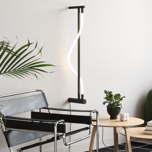 Elias M Wall Sconce Plug-in Dimmable LED Flexible Neon Modern Reading Lamp