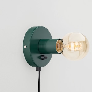 Ove Wall Sconce Dark Green Plug-in On/Off Switch