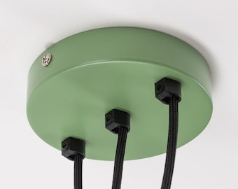 3-Port Ceiling Canopy Kit | DIY | Color Cord | Retro | Loft | Industrial | Pendant | Swag | Lamp