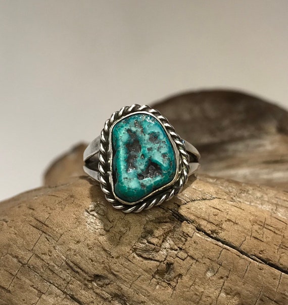 Vintage Native American Southwest Turquoise Sterl… - image 9