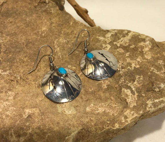 Native American Turquoise and Sterling Silver Kok… - image 4