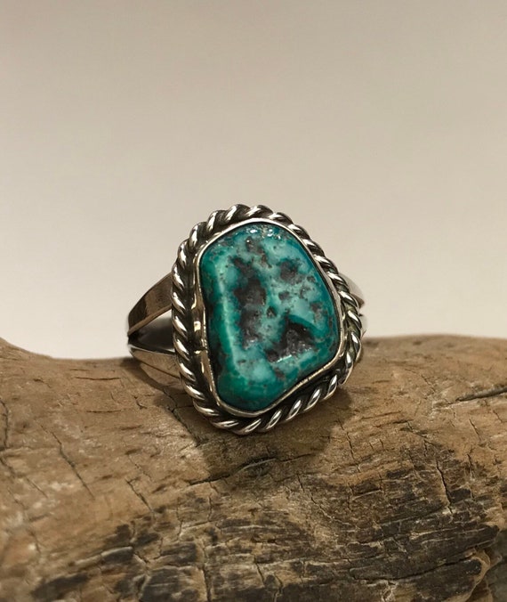 Vintage Native American Southwest Turquoise Sterl… - image 3