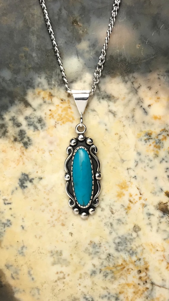Southwestern Style Turquoise and Sterling Silver P