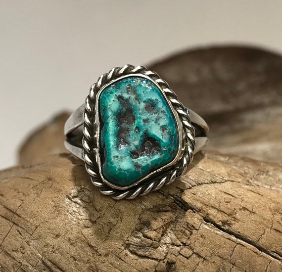 Vintage Native American Southwest Turquoise Sterl… - image 10