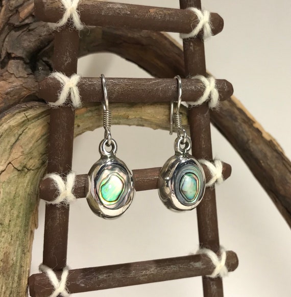 Polished and Domed Abalone Shell Inlay Sterling S… - image 3