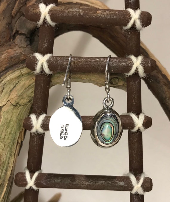 Polished and Domed Abalone Shell Inlay Sterling S… - image 7
