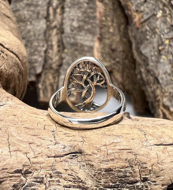 Openwork Twisted Tree Design Sterling Silver Ring… - image 7