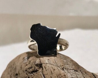 Wisconsin Pride Handmade Sterling Silver Ring