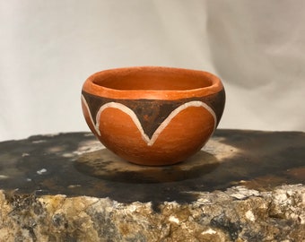 Vintage Hopi Made Small Polychrome Hand Painted Pottery - Lindell Lalo