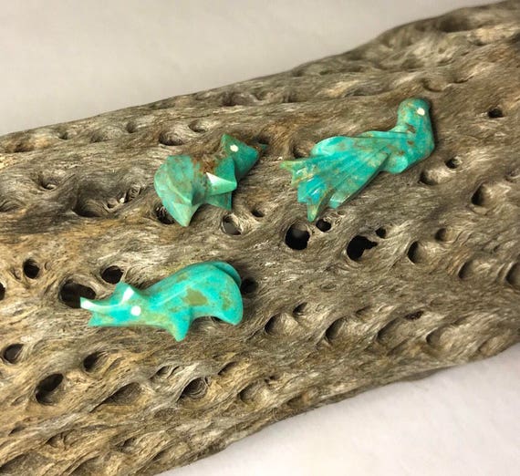 Native American Carved Turquoise Fetish Animal Pi… - image 3