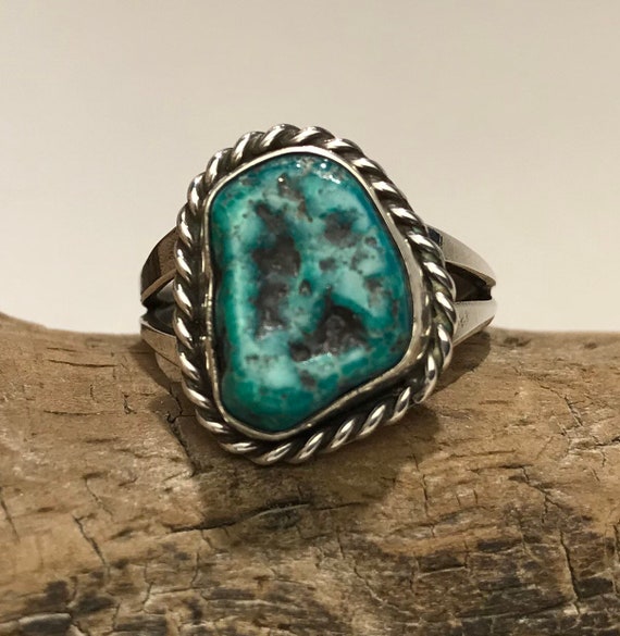 Vintage Native American Southwest Turquoise Sterl… - image 2