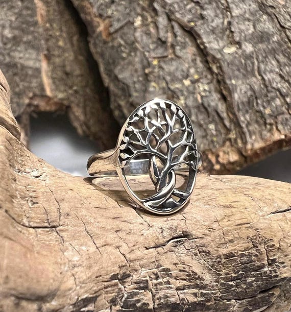 Openwork Twisted Tree Design Sterling Silver Ring… - image 3