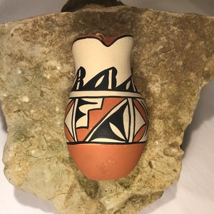 Southwest Pottery Jemez Pueblo Polychrome Wall Vase - Bernice T Gachupin