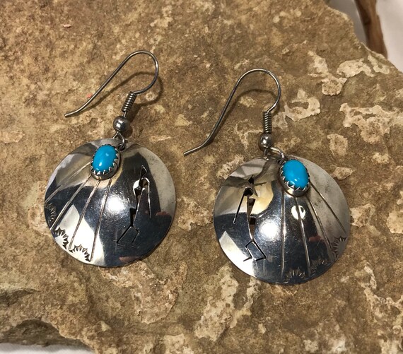 Native American Turquoise and Sterling Silver Kok… - image 10