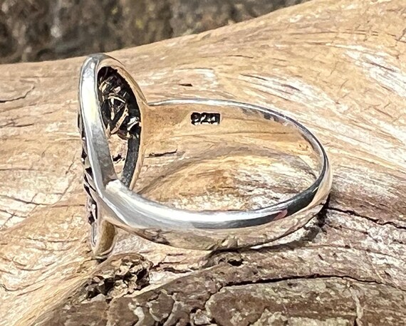 Openwork Twisted Tree Design Sterling Silver Ring… - image 9