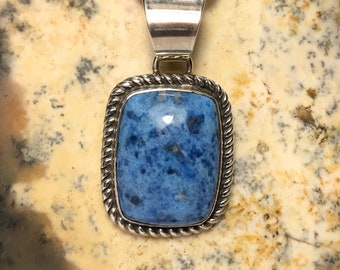 mother of pearl pendant and heavy 20 inch chain Sterling coral denim lapis