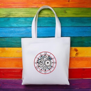 Clock Face Working  Cogs Wheels - Machine Embroidery Hoop Design - Digital Download ITH 2 Sizes