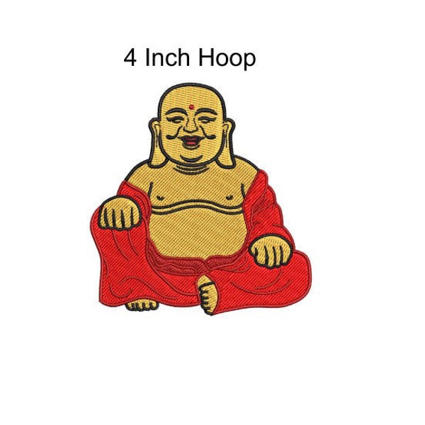 Happy Sitting Buddha will fit in a 4x4 Hoop is a Machine Embroidery design which is an instant download