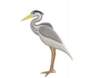 Henry the Heron will fit a 4x4 Hoop this a Machine Embroidery design which is a “Instant Download zip file”