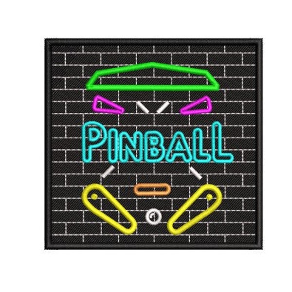 Pinball No 4 will  fit 4x4 Hoop this is an embroidery machine design which is an instant down load