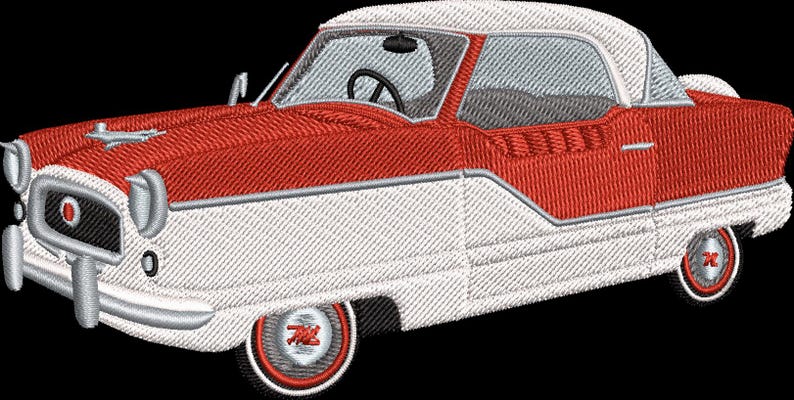 Nash Metropolitan Car links und rechts Maschinenstickerei Hoop Design Digital Download Bild 6