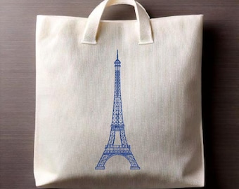 Eiffel Tower Paris  - Machine Embroidery Hoop Design - Digital Download ITH