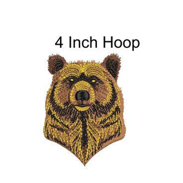 Benny The Bear (Face)   (4x4 Hoop)  is a  Machine Embroidery design which is a “Instant Download” file