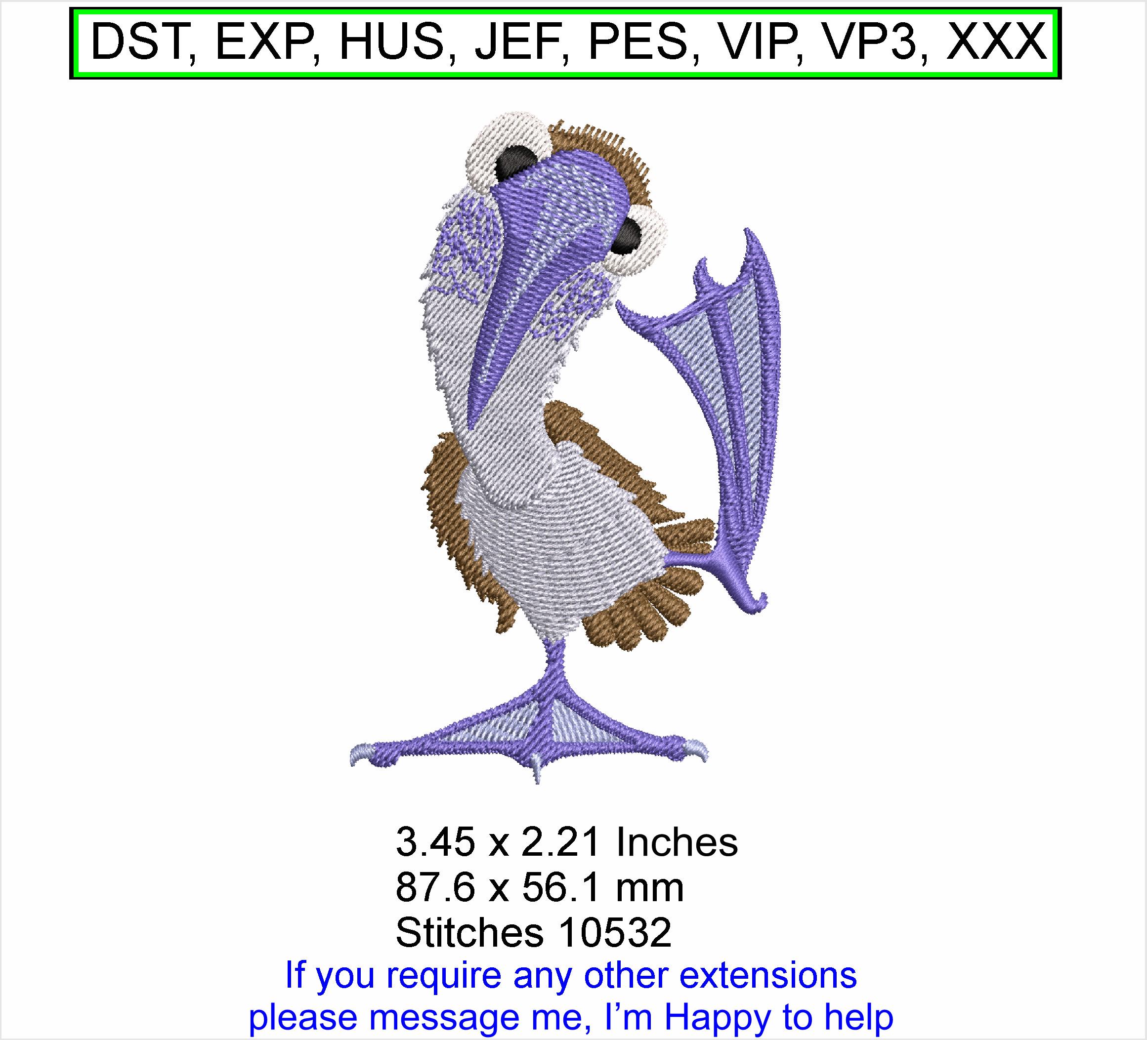 Blue Footed Booby Dancing - size 3.45 x 2.21 Inches Machine Embroidery Hoop Design - Digital Download