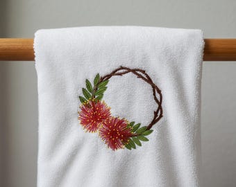 New Zealand Pohutakawa Machine Embroidery Hoop Design (Instant Download) 3 size ITH