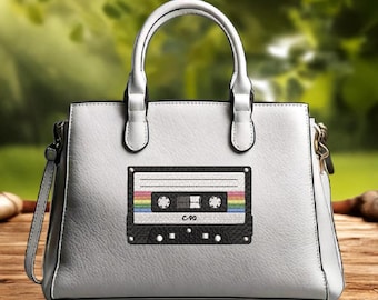 80s Cassette Tape Embroidery Machine Hoop Design - Instant Download