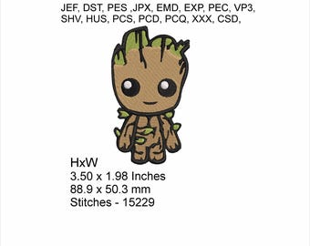 Baby G Tree - Size 3.50 x 1.98 Inches - Machine Embroidery design which is a “Instant Download” file