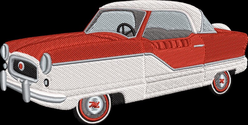 Nash Metropolitan Car links und rechts Maschinenstickerei Hoop Design Digital Download Bild 7