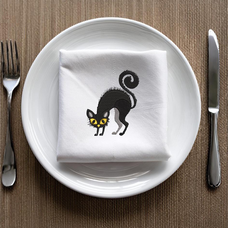 怖がりの黒猫セーラム - 機械刺繍枠デザイン - ITH - (デジタル