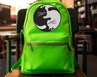 Diseño de bordado de gatos Yin Yang: 3 tamaños (descarga instantánea) ITH