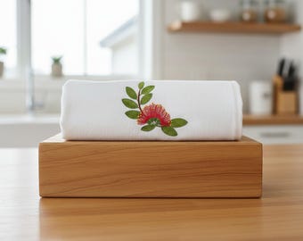 New Zealand Pohutakawa Flower Machine Embroidery Hoop Design (Instant Download) 3 size ITH