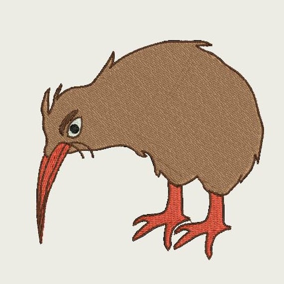 New Zealand Kiwi Machine Embroidery Design Etsy