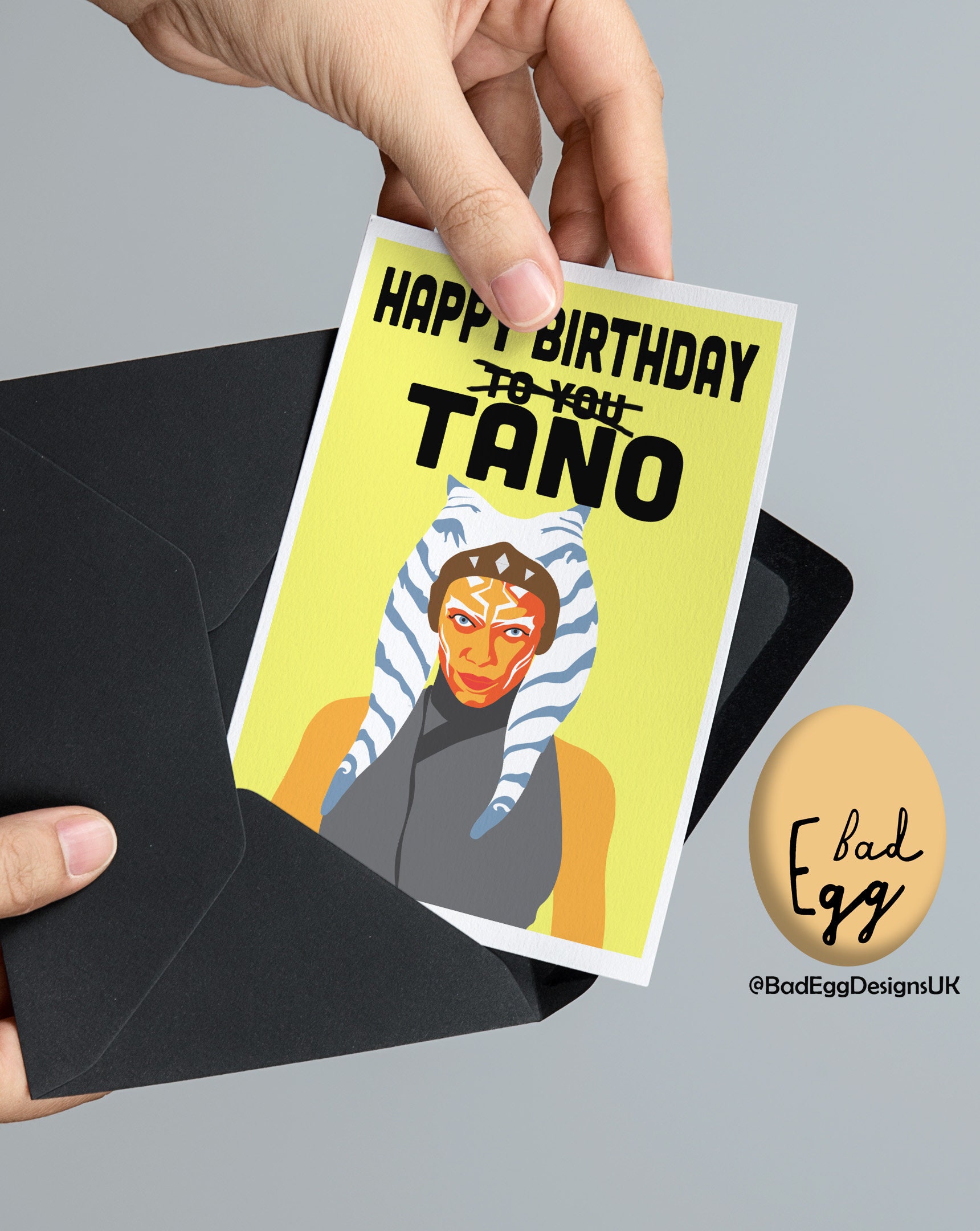 Mandalorian Ahsoka Tano Inspired Birthday Card happy Birthday Tano Star