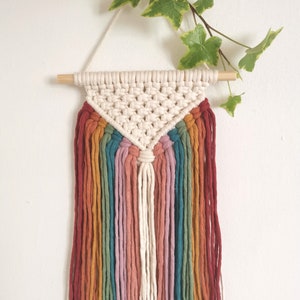 Rainbow Wall Hanging, Macrame Wall Hanging, Nursery Art, Tapestry, Macraweave, Macrame Rainbow