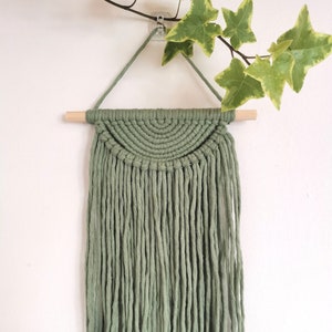 Sage Green Wall Hanging | 42 Colour Options | Macrame Wall Hanging | Fibre Art|  Tapestry | Boho Wall Decor | Fibre Wall Art