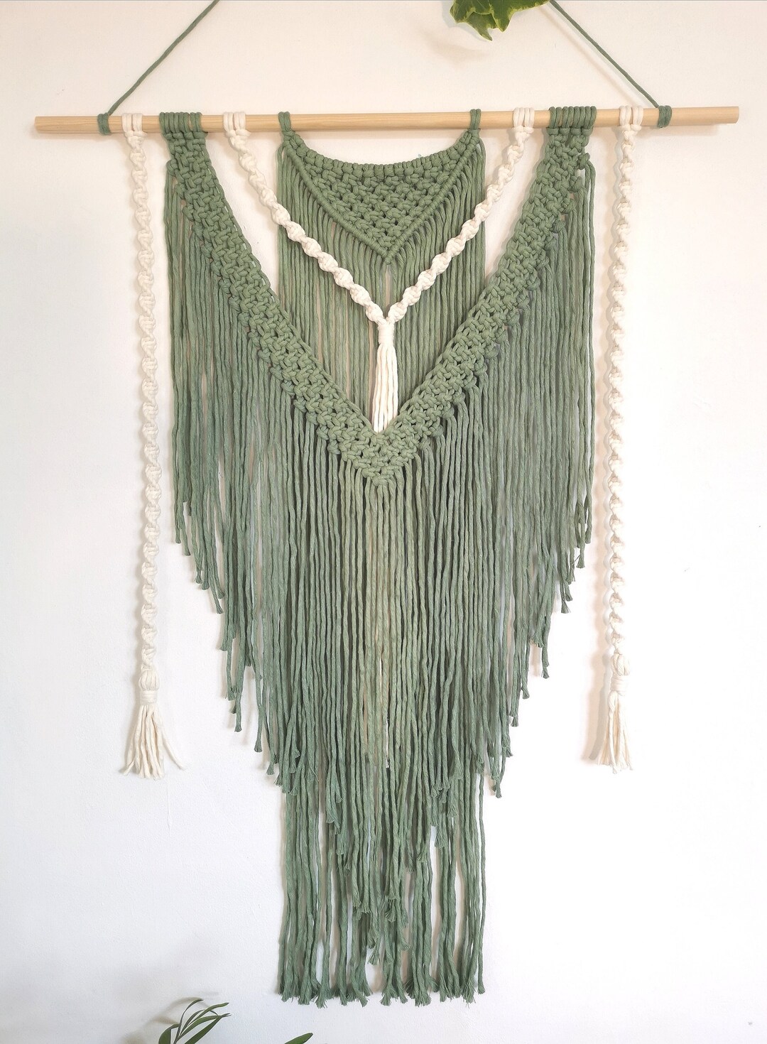 Sage Green Wall Hanging Macrame Wall Hanging Fibre Art Etsy