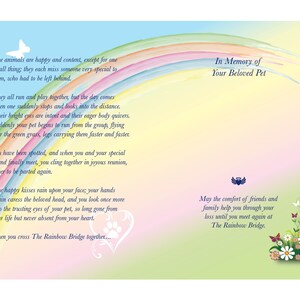 Rainbow Bridge CARD 5x7 DIGITAL Download you print at | Etsy