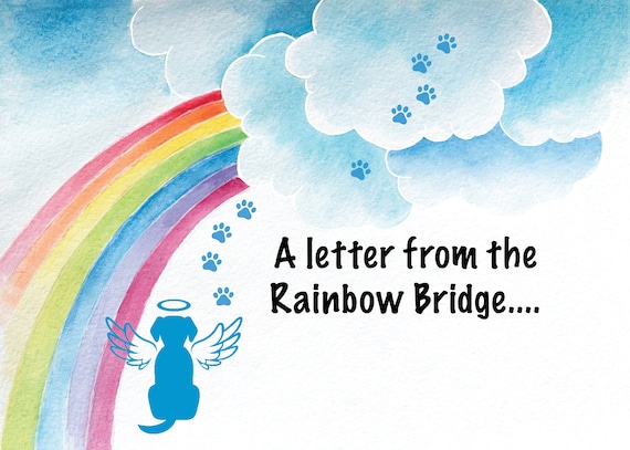 Personalized Rainbow Bridge Pet Loss Card: Sympathy Gift - Etsy