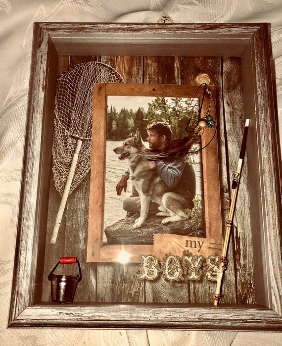 Gift for Fisherman Personalized Fishing Shadow Box Fishing Etsy