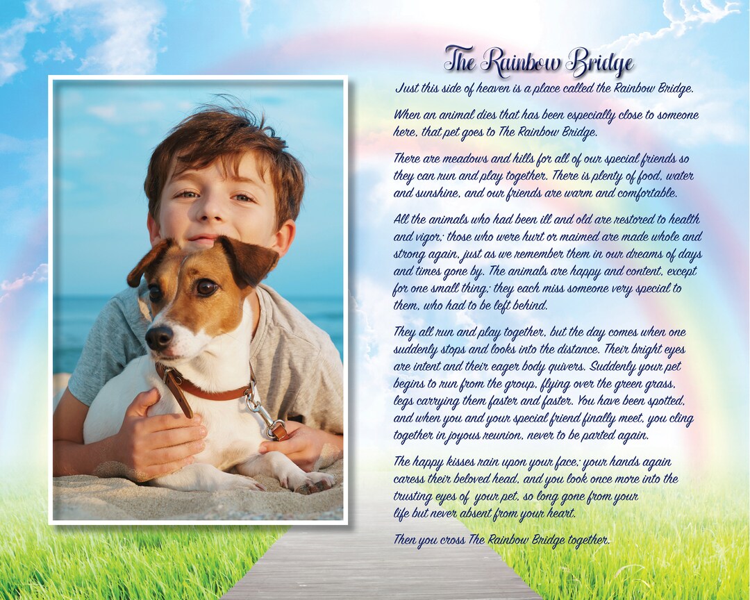 Digital Download Rainbow Bridge 8x10 With 4x6 Photo Place Holder, you ...
