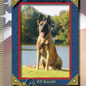 K9 werkhondkaart, digitale download of verzonden, militaire hond, politiehond, werkhond, therapiehond, leger K9, politie K9, brandweerhond