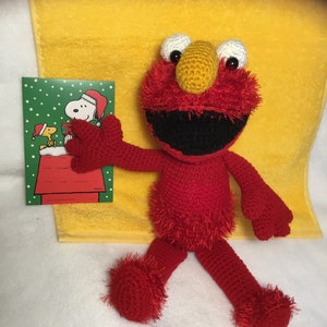 Handmade crochet Elmo