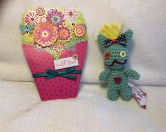 Handmade crochet Sweet Scrump bunny Lilo and Stitch soft toy cute gift