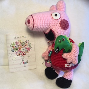Muñeca peppa pig a crochet