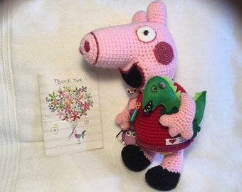 Crochet Peppa pig doll